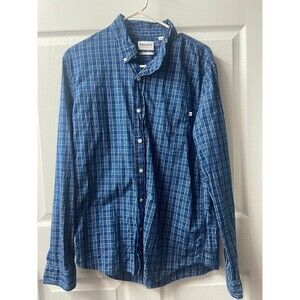 Timberland Button Down Shirt Mens Large Blue Long Sleeve Casual Outdoors Work